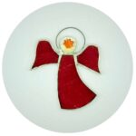 Engel glas in lood rood