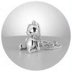 Halsketting met teddybeer zijaanzicht